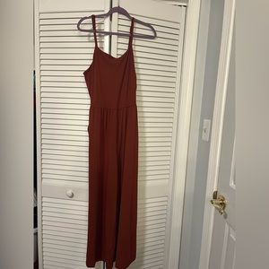 Old Navy rust orange wide leg jumpsuit